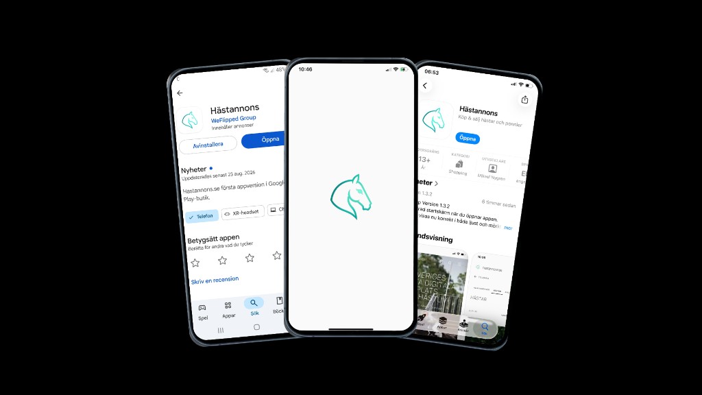 Hästannons i App Store och Google Play