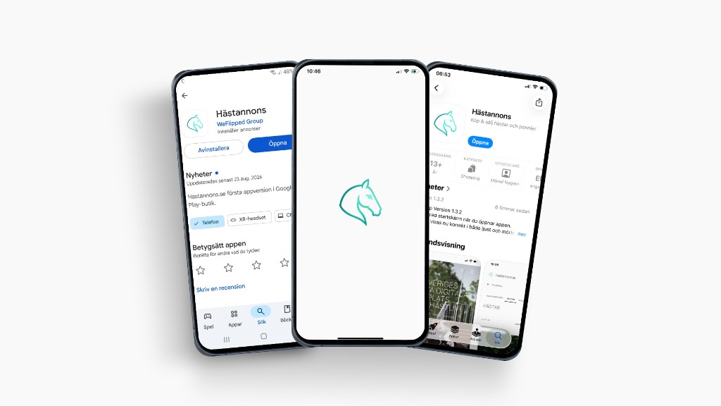 Hästannons i App Store och Google Play